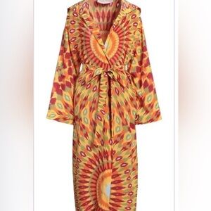 Valentino silk dress vibrant colors robe style